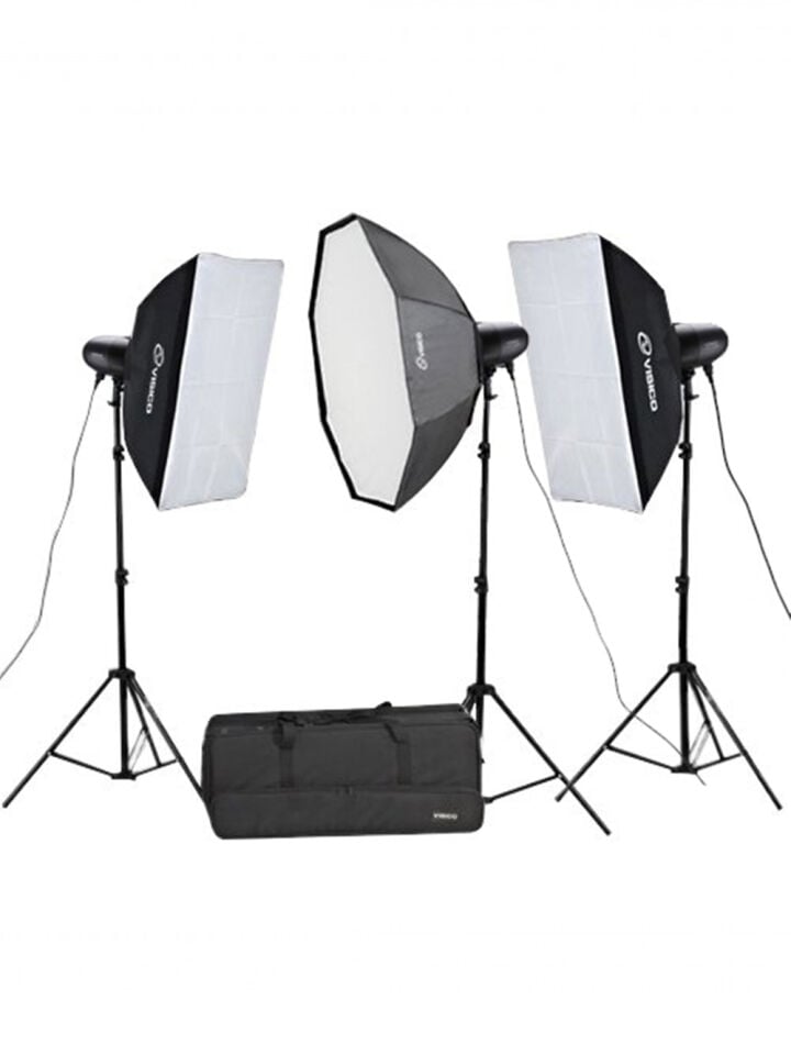 Visico VL-400 II Elfin 3'lü Paraflaş Seti