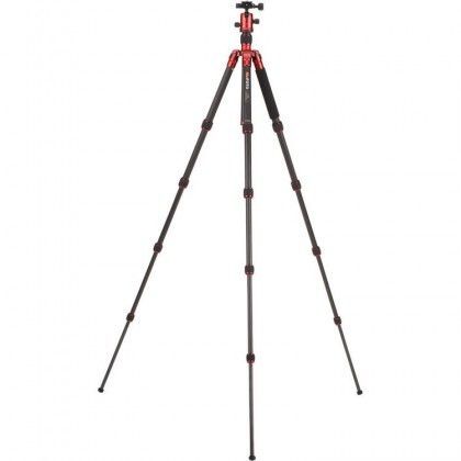 Benro MeFOTO C1350Q1R RoadTrip Carbon Fiber Travel Tripod Kit(Red)