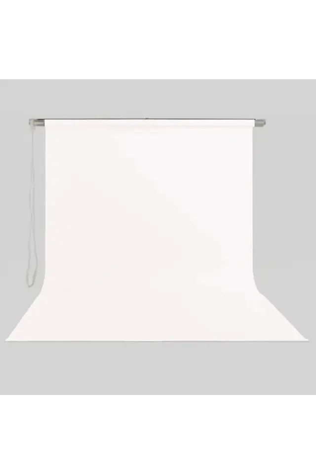 Stil Fon 270x300 cm Sonsuz Beyaz Fon Perdesi Seti