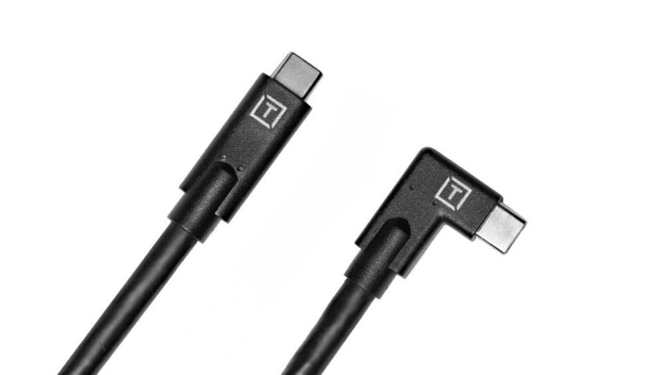 TetherPro USB-C to USB-C Micro-B 4.6 m Dik Açılı Bağlantı Kablosu