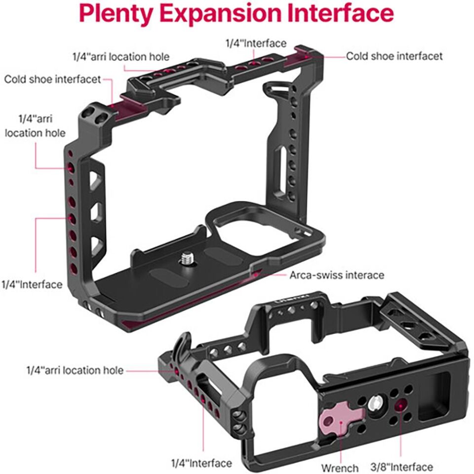 Ulanzi C-A7M4 Sony A7M4/A7M3/A7R3 için Camera Cage Çerçeve