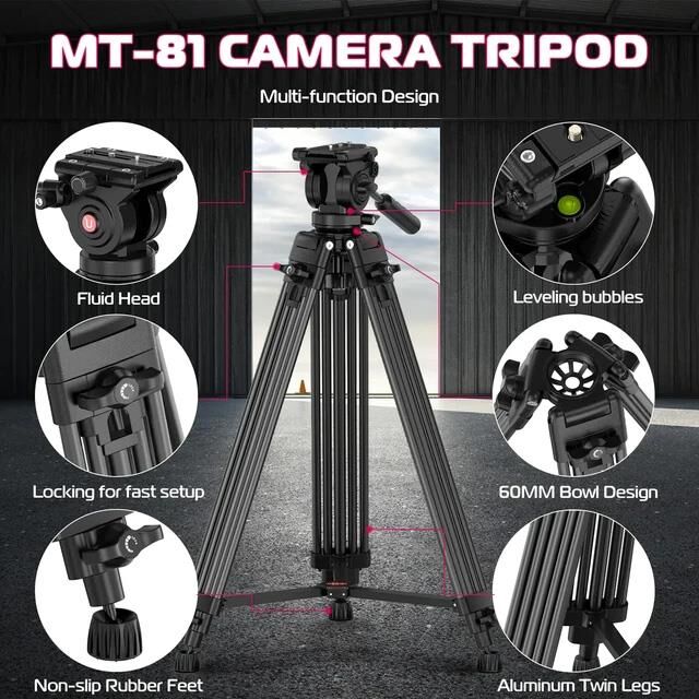Ulanzi MT-81 Alüminyum 360° Video Tripod