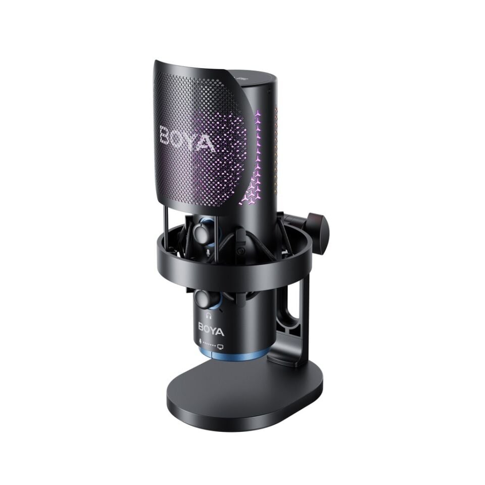 BOYA K5 Kablosuz Bağlantılı RGB Aydınlatmalı USB Condenser Mikrofon