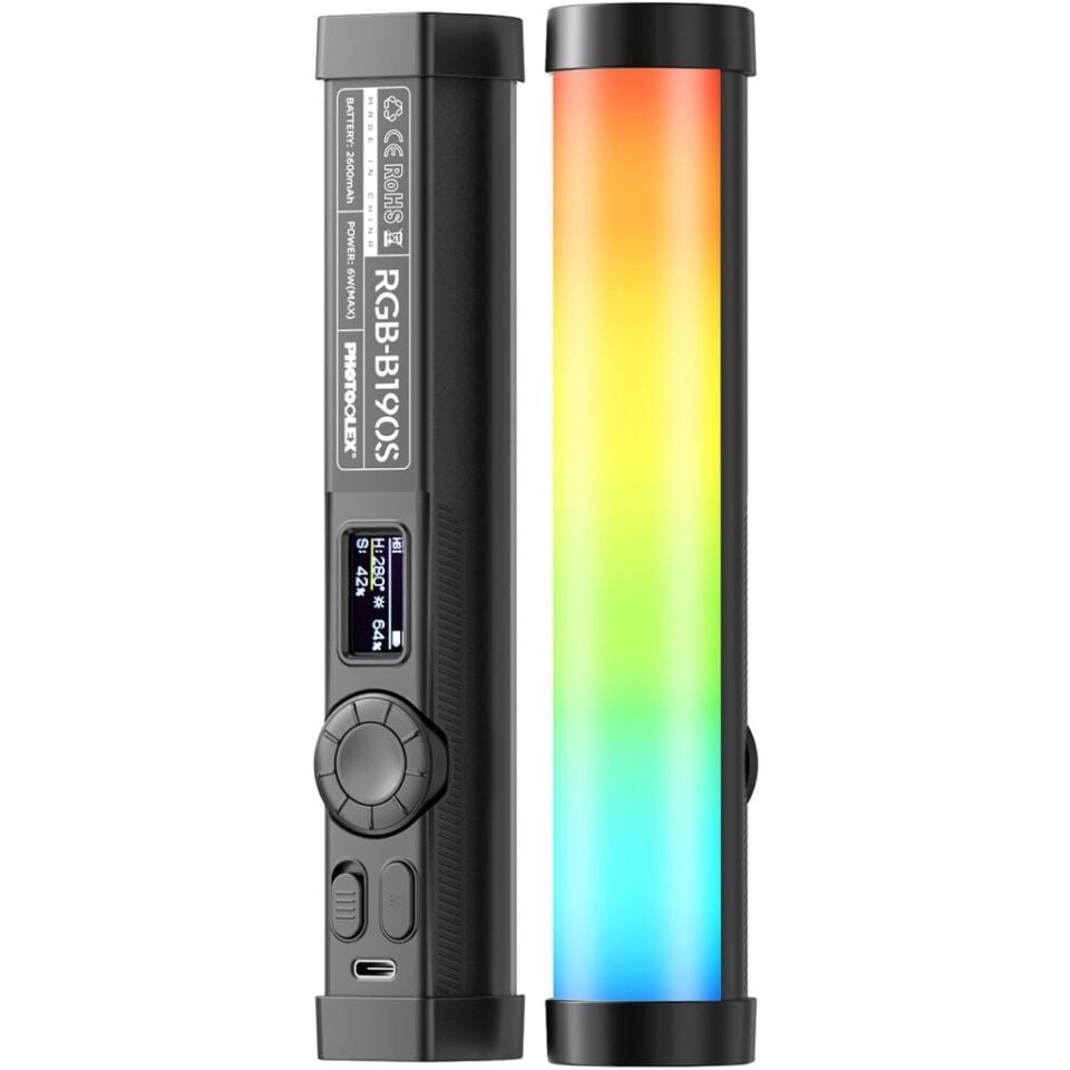 Photoolex B190S RGB LED Tube Light Profesyonel Video ve Fotoğraf Işığı