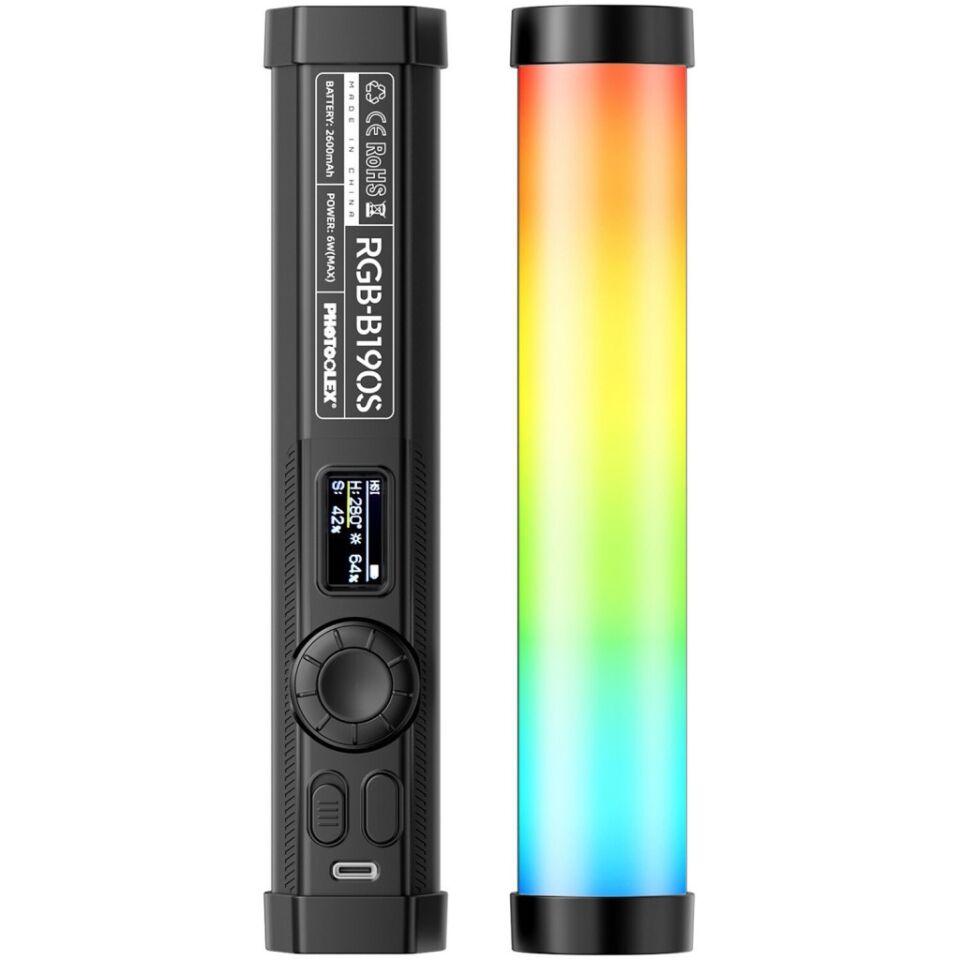 Photoolex B190S RGB LED Tube Light Profesyonel Video ve Fotoğraf Işığı