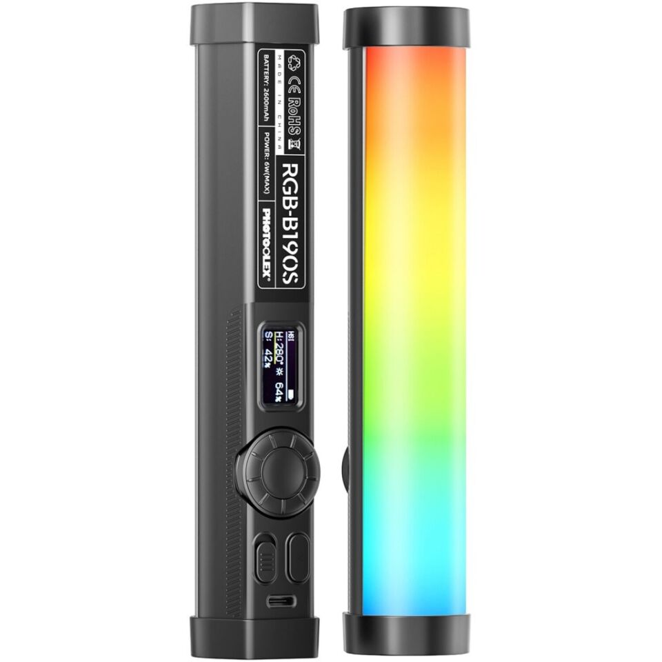 Photoolex B190S RGB LED Tube Light Profesyonel Video ve Fotoğraf Işığı
