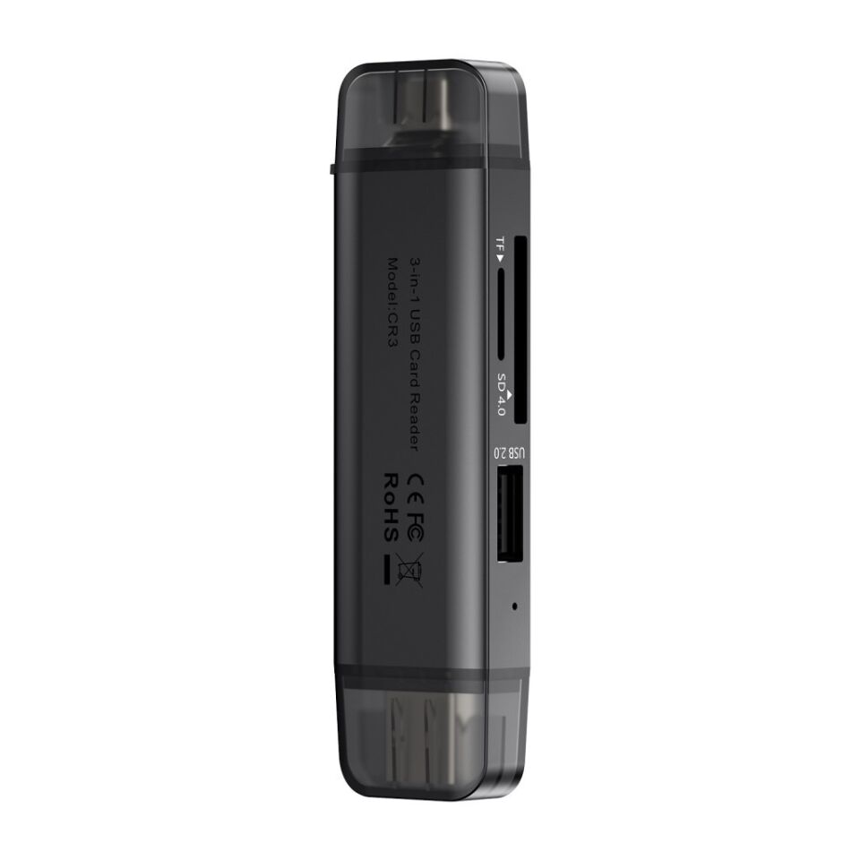 Ulanzi CR3 3 İn 1 USB-C USB-A Kart Okuyucu SD MicroSD