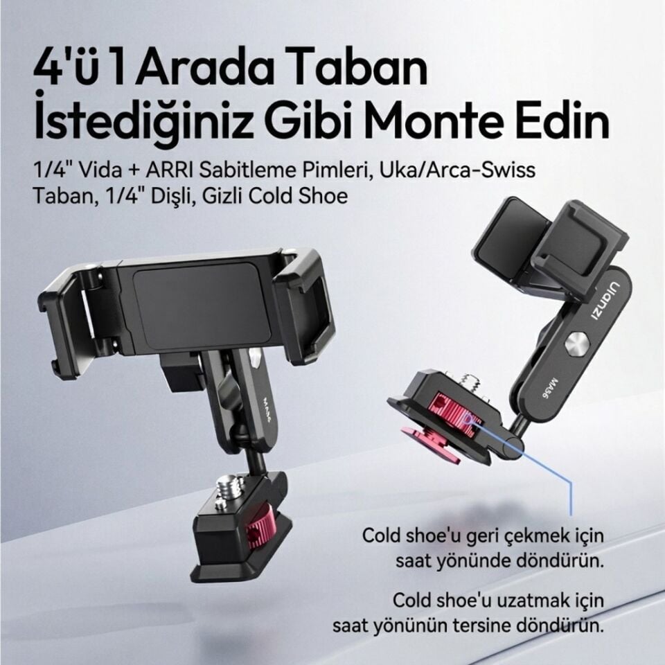 Ulanzi MA56 4 in 1 Metal Telefon Tutucu Tripod Aparatı-S042